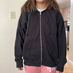 Brandy Melville zip up oversized hoodie
